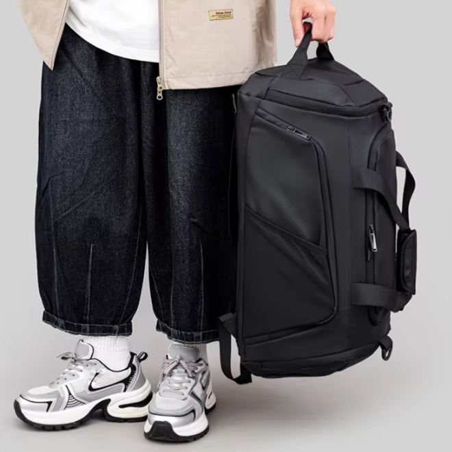 Large Capacity Sport Fitness Waterproof Duffle Bag With Shoe Storage Compartment