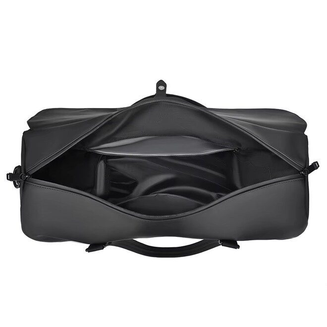 Mens Large Capacity PU Duffel Bag with Shoes Compartment