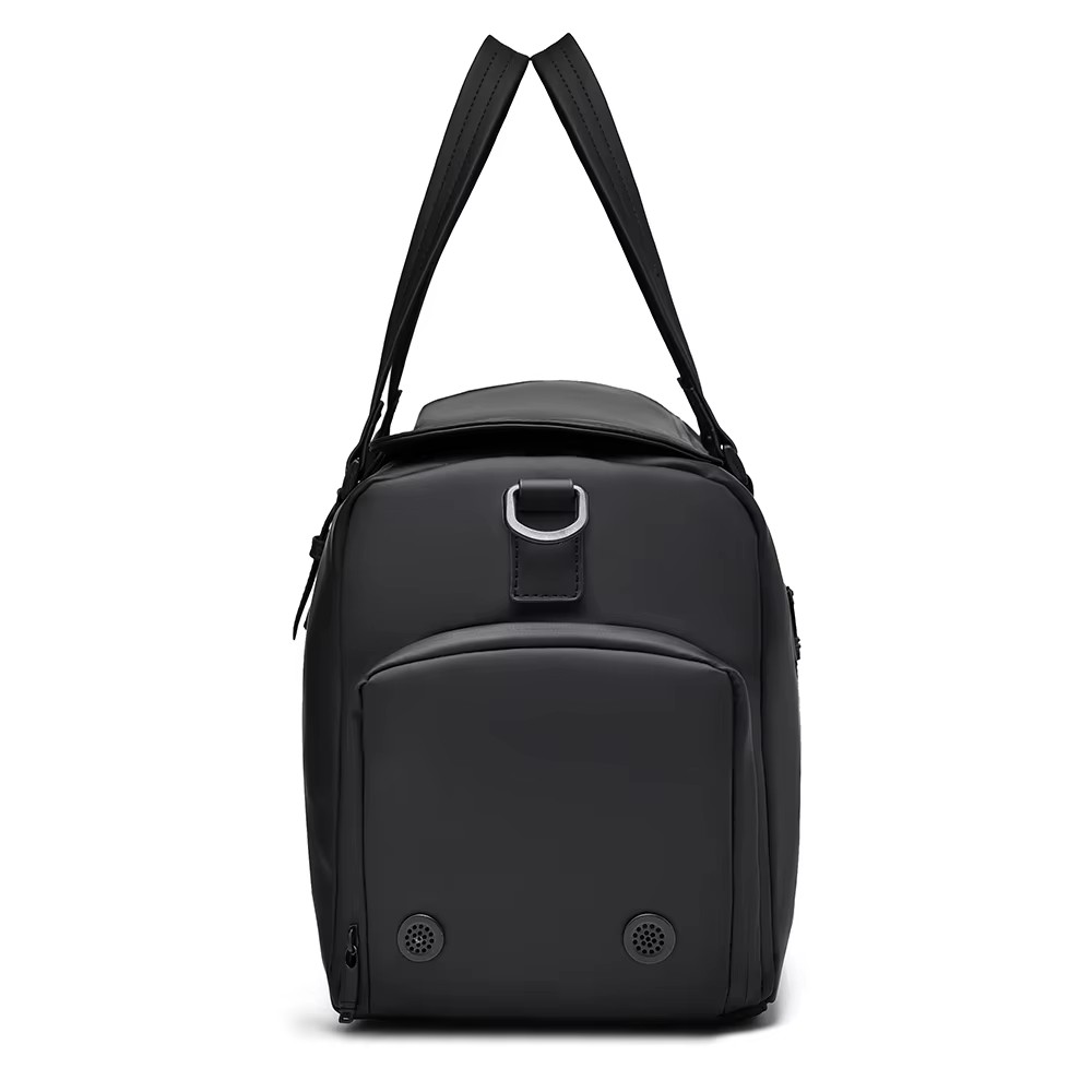 Mens Large Capacity Fitness Gym PU Duffel Bag with Shoes Compartment