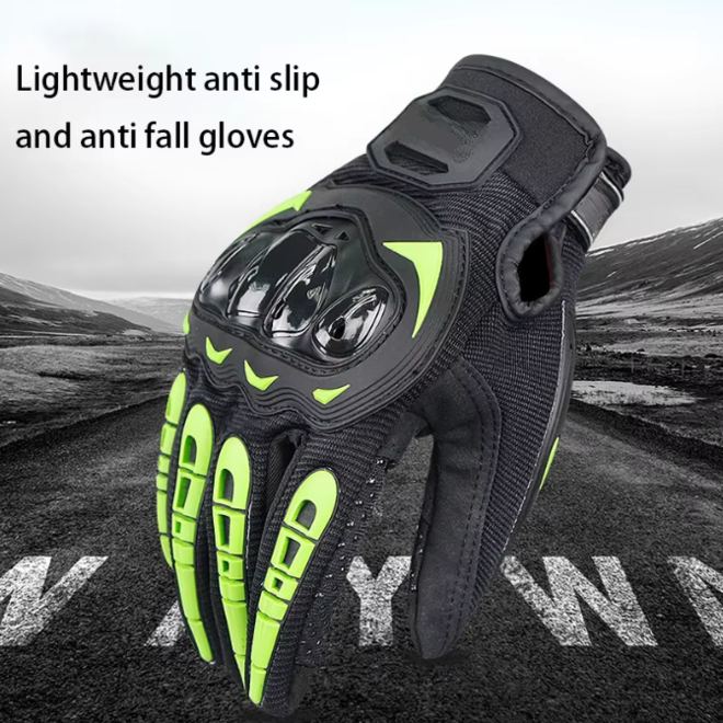 Mens Full Finger Motorcycle Riding Gloves