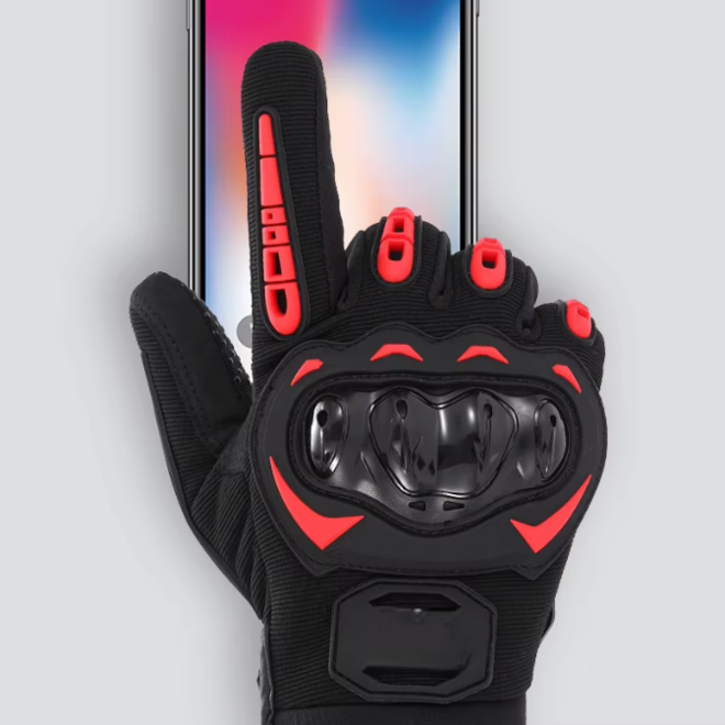 Mens Full Finger Motorcycle Riding Gloves