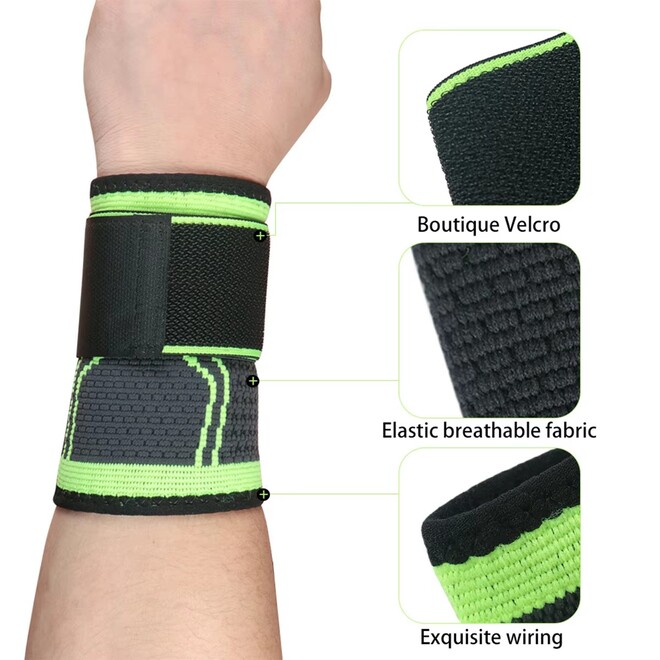 Adjustable Compression Sports Sweat Absorbing Wrist Band for Men
