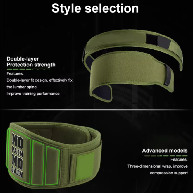 Powerlifting Gym Fitness EVA Squat Back Support Belt with Self Locking