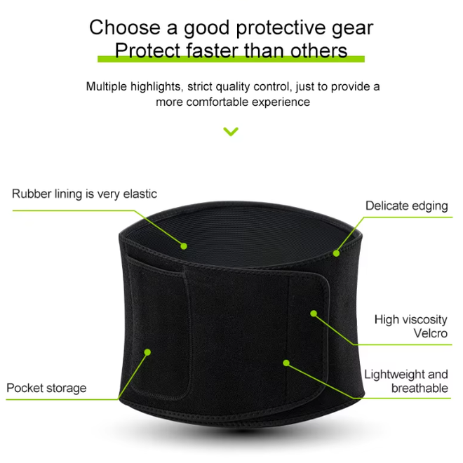 Soft Adjustable Patella Tendon Embossed Heat Waist Belt