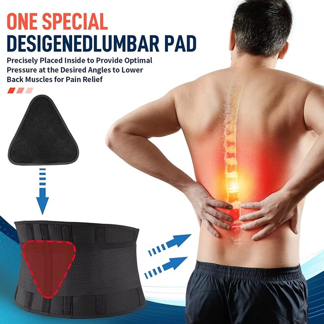 Wholesale 2 Pcs of Adjustable Ergonomic Medical Lower Back Lumbar Waist Pump Spine Support